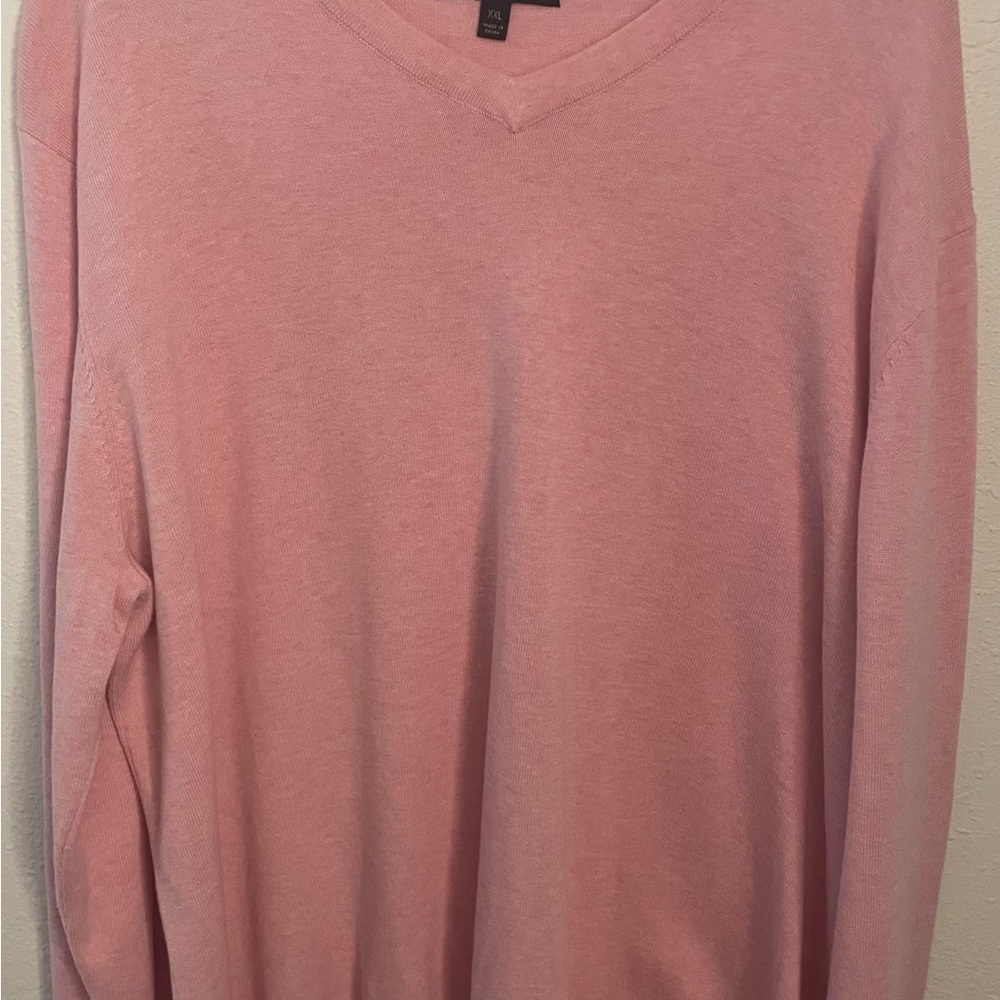 Arbor Way Pink V-Neck Men’s  Sweater-Size 2X US